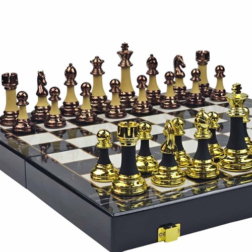 Gift Chess Set Black-White "Noble Metals" - photo 30438