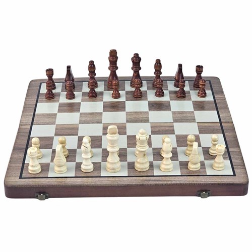 Chess and Draughts Set Gift Magnetic Wooden - photo 30479
