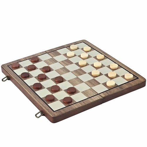 Chess and Draughts Set Gift Magnetic Wooden - photo 30480