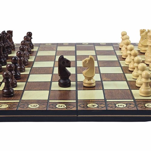 Chess Set 3in1 (Draughts, Backgammon) Gift Classic Lacquered - photo 30506
