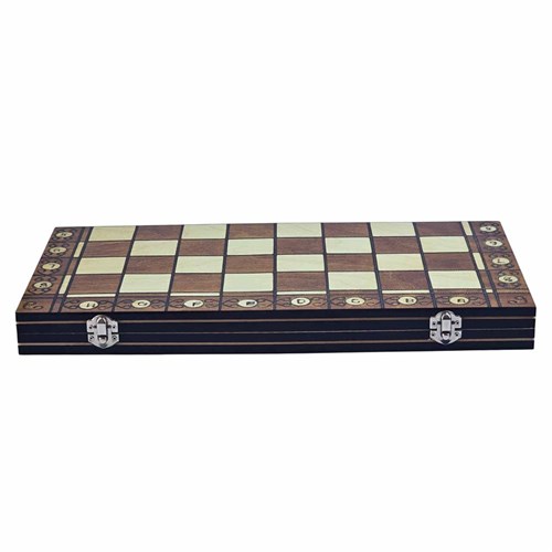 Chess Set 3in1 (Draughts, Backgammon) Gift Classic Lacquered - photo 30508
