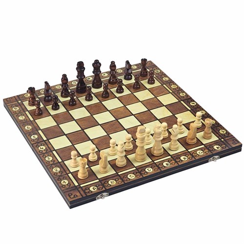 Chess Set 3in1 (Draughts, Backgammon) Gift Classic Lacquered - photo 30510