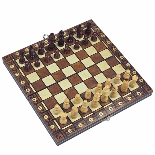 Chess Set 3in1 (Draughts, Backgammon) Gift Classic Lacquered - photo 30517