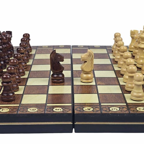 Chess Set 3in1 (Draughts, Backgammon) Gift Classic Lacquered - photo 30520