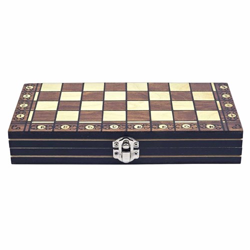 Chess Set 3in1 (Draughts, Backgammon) Gift Classic Lacquered - photo 30523