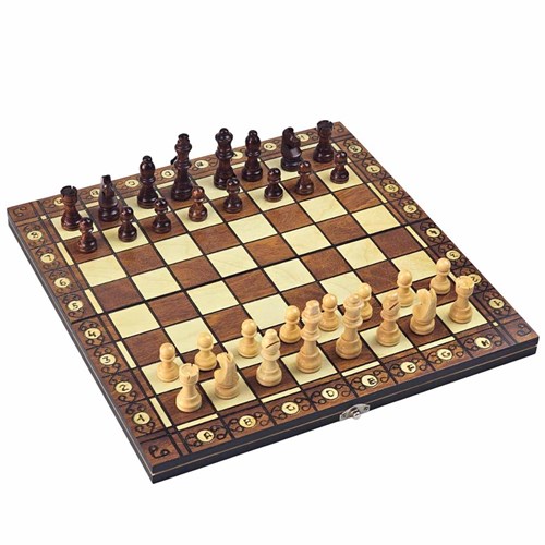 Chess Set 3in1 (Draughts, Backgammon) Gift Classic Lacquered - photo 30526