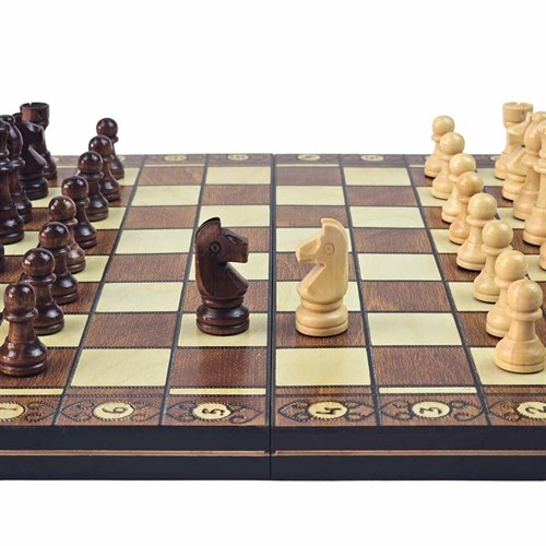Chess Set 3in1 (Draughts, Backgammon) Gift Classic Lacquered - photo 30527