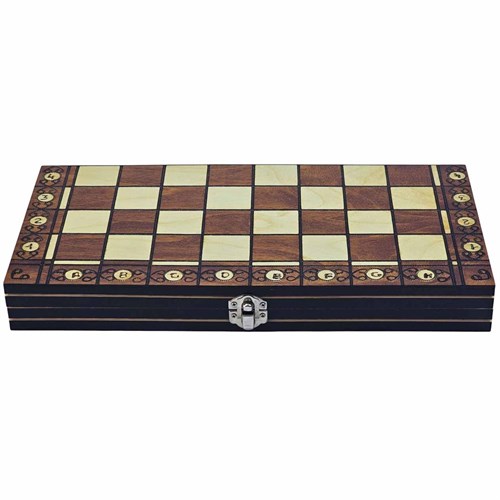 Chess Set 3in1 (Draughts, Backgammon) Gift Classic Lacquered - photo 30532