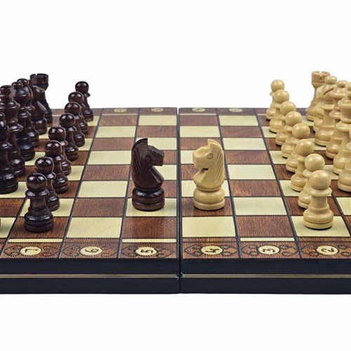 Chess Set 3in1 (Draughts, Backgammon) Gift Classic Lacquered - photo 30534
