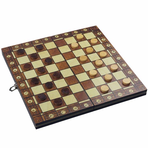 Chess Set 3in1 (Draughts, Backgammon) Gift Classic Lacquered - photo 30535