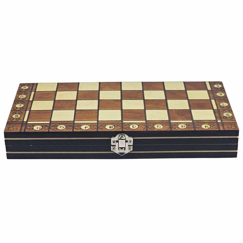 Chess Set 3in1 (Draughts, Backgammon) Gift Classic Lacquered - photo 30539