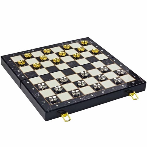Chess Set 2in1 (Draughts) Gift Designer Metal - photo 30543