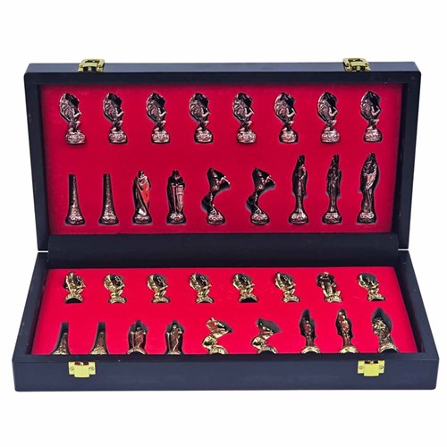 Gift Chess Set Metal "Knight and Dragon" - photo 30556
