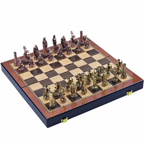 Gift Chess Set Metal "Knight and Dragon" - photo 30557