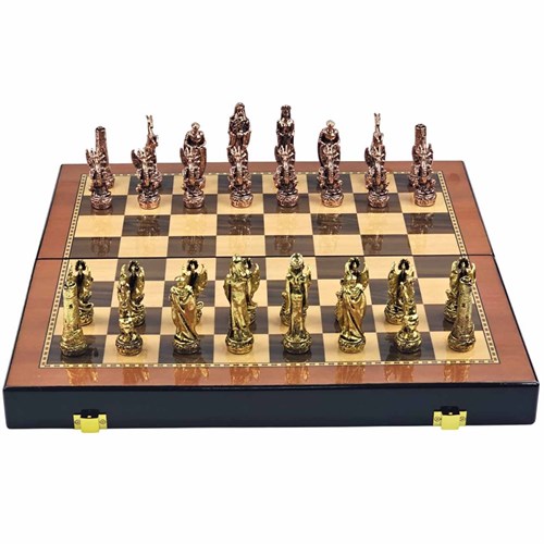 Gift Chess Set Metal "Knight and Dragon" - photo 30558