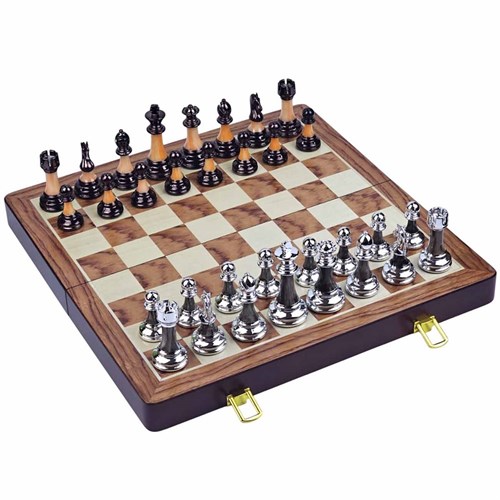 Gift Chess Set Classic Metal with Drawer - photo 30620