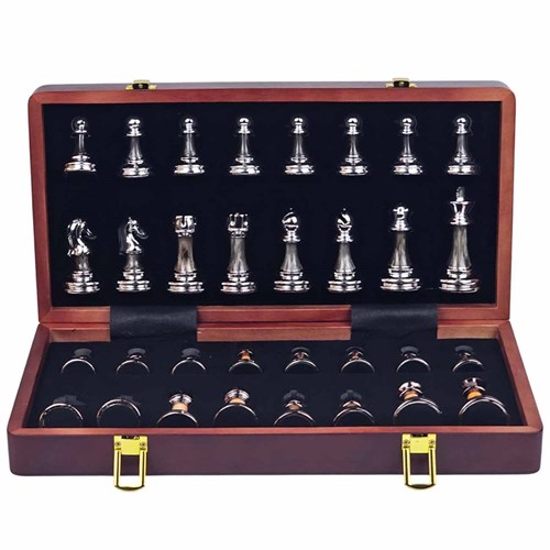 Gift Chess Set Classic Metal with Drawer - photo 30624