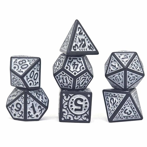 7-Piece RPG Dice Set — White Ornament - photo 30672