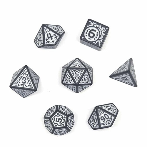 7-Piece RPG Dice Set — White Ornament - photo 30674