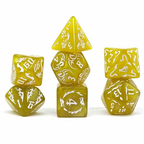 7-Piece RPG Dice Set — Dragon Yellow - photo 30684