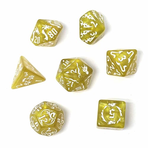 7-Piece RPG Dice Set — Dragon Yellow - photo 30685
