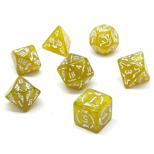 7-Piece RPG Dice Set — Dragon Yellow - photo 30686