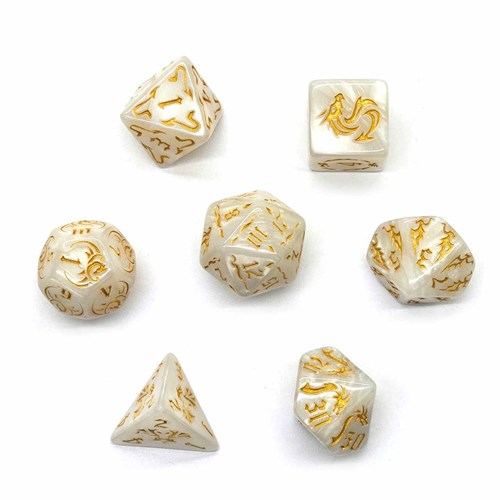 7-Piece RPG Dice Set — Dragon White - photo 30688