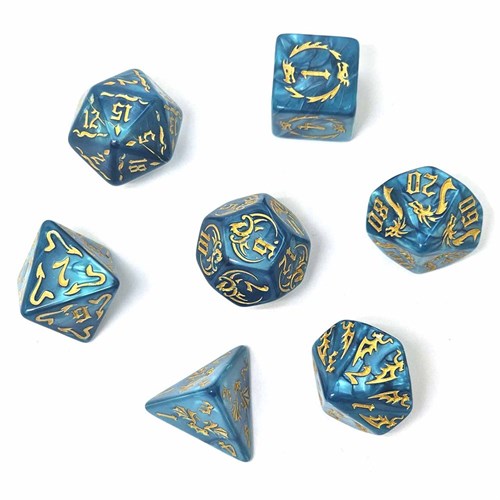 7-Piece RPG Dice Set — Dragon Turquoise - photo 30691