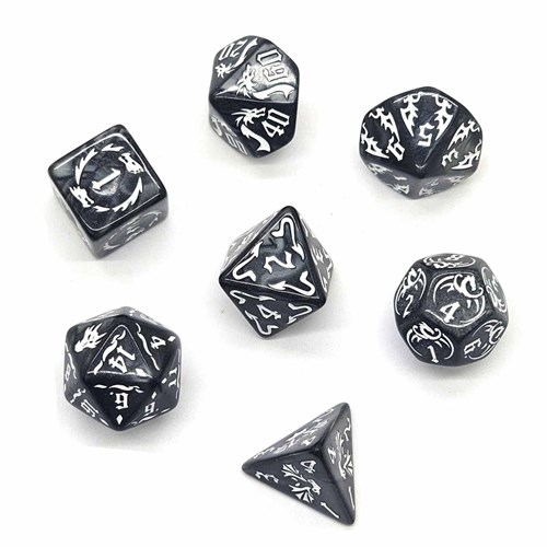 7-Piece RPG Dice Set — Dragon Black - photo 30697