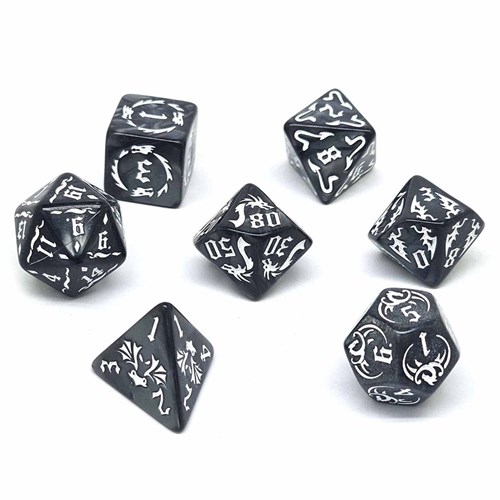 7-Piece RPG Dice Set — Dragon Black - photo 30698