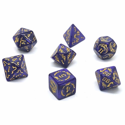 7-Piece RPG Dice Set — Dragon Purple - photo 30701