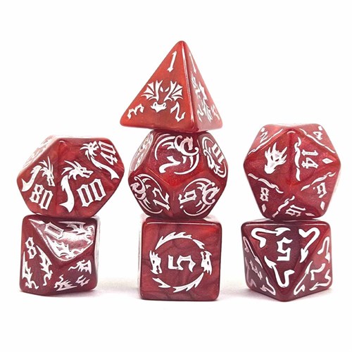 7-Piece RPG Dice Set — Dragon Red - photo 30702