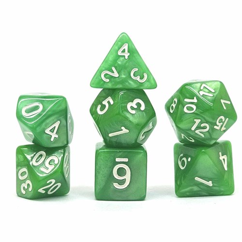 7-Piece RPG Dice Set — Light-Green - photo 30705