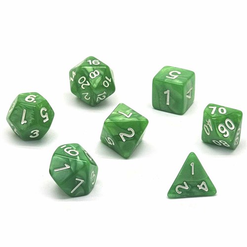 7-Piece RPG Dice Set — Light-Green - photo 30706