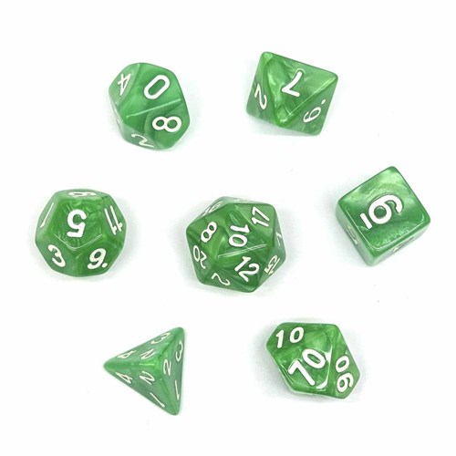 7-Piece RPG Dice Set — Light-Green - photo 30707