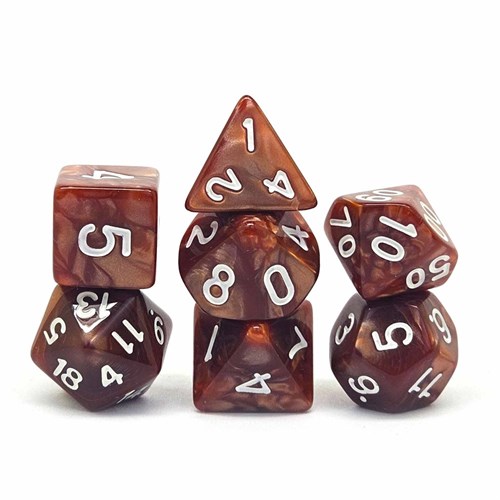 7-Piece RPG Dice Set — Brown - photo 30708