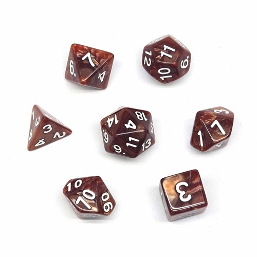 7-Piece RPG Dice Set — Brown - photo 30709