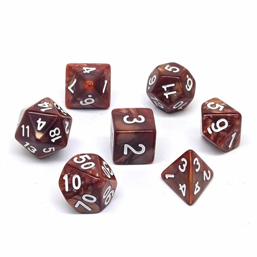 7-Piece RPG Dice Set — Brown - photo 30710