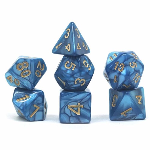 7-Piece RPG Dice Set — Turquoise - photo 30711