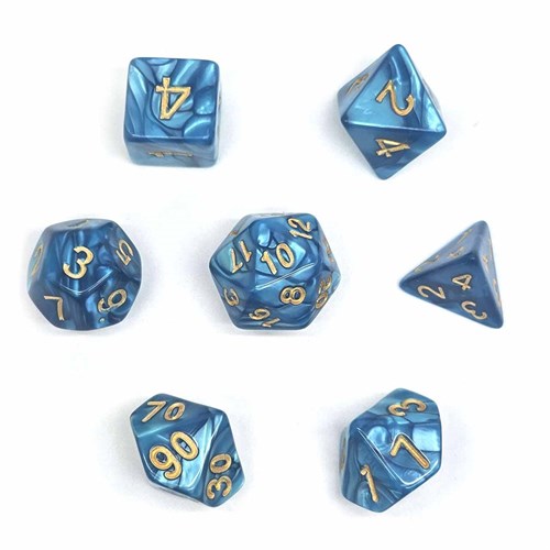 7-Piece RPG Dice Set — Turquoise - photo 30712