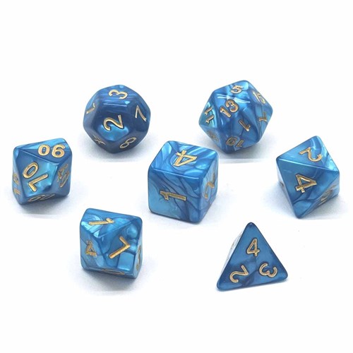 7-Piece RPG Dice Set — Turquoise - photo 30713