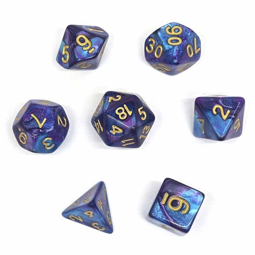 7-Piece RPG Dice Set — Purple-Light Blue - photo 30718