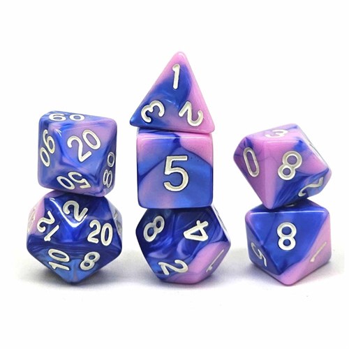 7-Piece RPG Dice Set — Pink-Blue - photo 30750