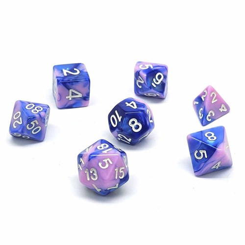 7-Piece RPG Dice Set — Pink-Blue - photo 30752