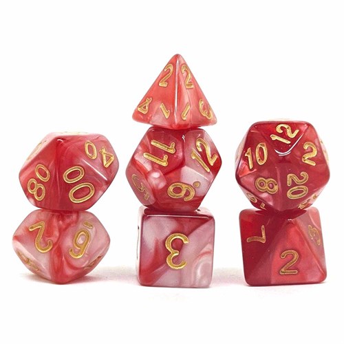 7-Piece RPG Dice Set — Red-Pink - photo 30753