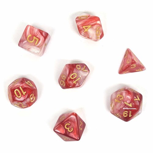 7-Piece RPG Dice Set — Red-Pink - photo 30754