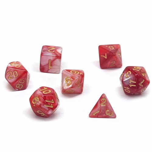 7-Piece RPG Dice Set — Red-Pink - photo 30755
