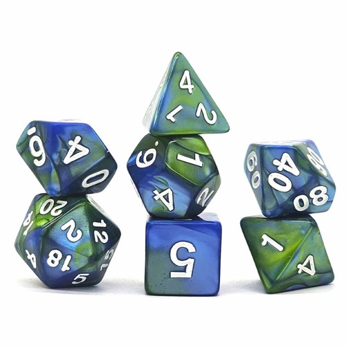 7-Piece RPG Dice Set — Blue-Green - photo 30756