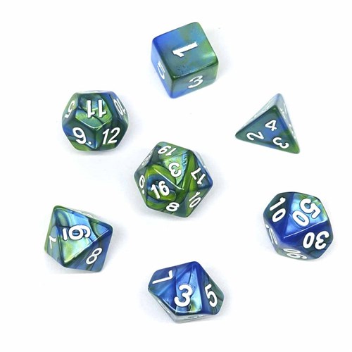 7-Piece RPG Dice Set — Blue-Green - photo 30757