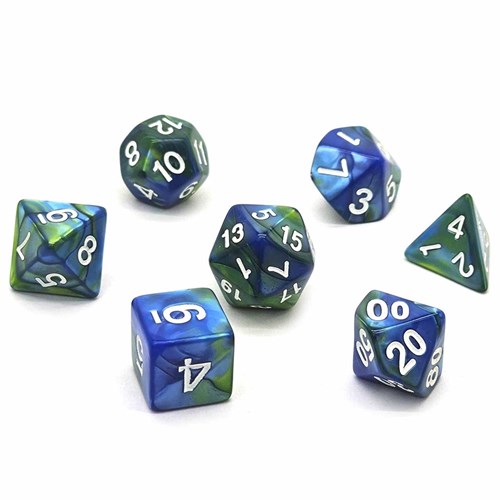 7-Piece RPG Dice Set — Blue-Green - photo 30758